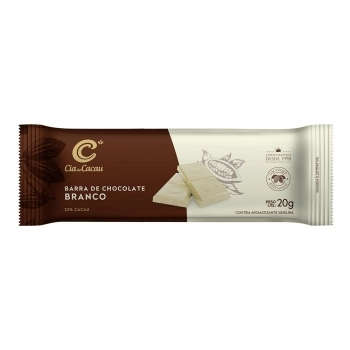 BARRA CIA CHOC BRANCO CLASSIC 12X20X20G