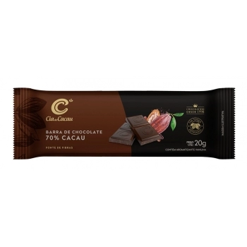 BARRA CIA CHOC 70% CACAU CLASSIC 12X20X20G