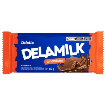 DELATTE DELAMILK CHOC LEITE COM AMENDOIM 6X12X65G