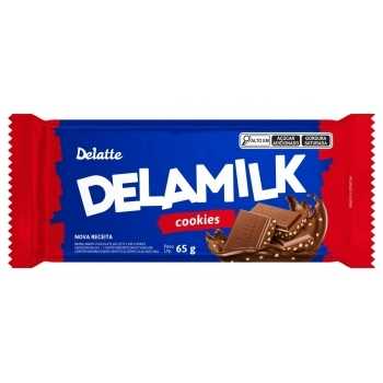DELATTE DELAMILK CHOC LEITE COM COOKIES 6X12X65G