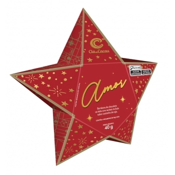 CIA ESTRELA NATALINA AMOR TRUFA SABOR CASTANHA DE CAJU 12X40G