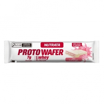 BARRA PROTO WAFER MORANGO NUTRATA 4X12X30G