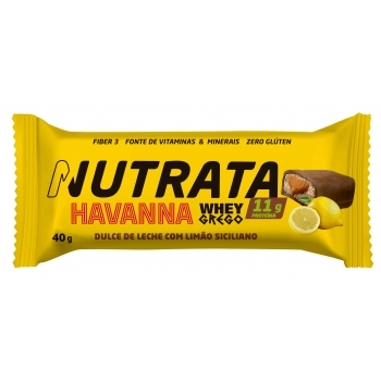 BARRA WHEY GREGO DOCE DE LEITE C/ LIMAO HAVANNA NUTRATA 6X12X40G