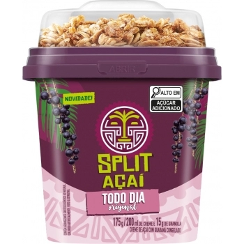 SPLIT AÇAÍ ORIGINAL TODO DIA 200 ML C/ GRANOLA CX/12