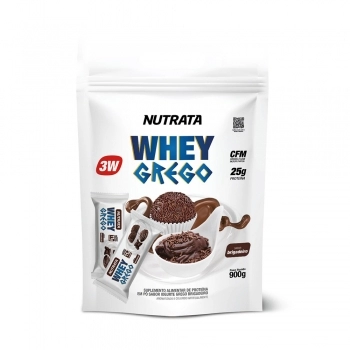 WHEY PROTEIN GREGO BRIGADEIRO 900GR REFIL NUTRATA CX/4