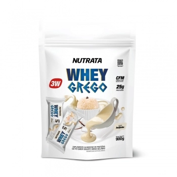 WHEY PROTEIN GREGO BEIJINHO 900G REFIL NUTRATA CX/4