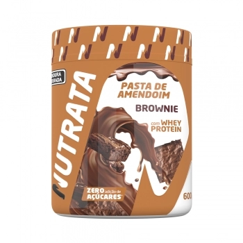 PASTA AMENDOIM WHEY SABOR BROWNIE NUTRATA CX/6