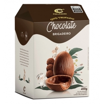 OVO TRUFADO BRIGADEIRO 8X400G CIA DO CACAU