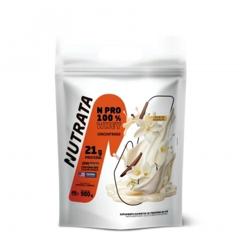 NPRO 100% WHEY SABOR BAUNILHA REFIL 900G NUTRATA CX/4