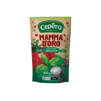 MOLHO DE TOMATE MAMMADORO MANJERICAO CEPERA SACHET 300G CX28