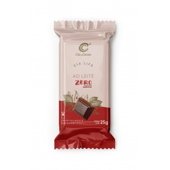 CIA LIFE CHOC AO LEITE ZERO AÇUCAR 12X24X25G