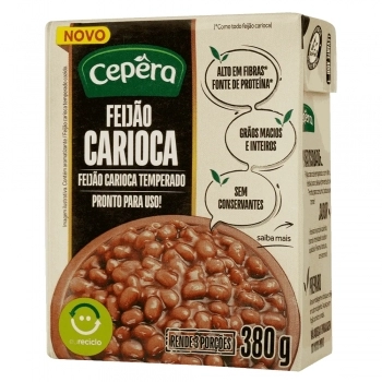 FEIJAO CARIOCA TEMPERADO CEPERA 380G CX12