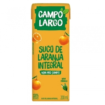 SUCO DE LARANJA CAMPO LARGO 27X200ML