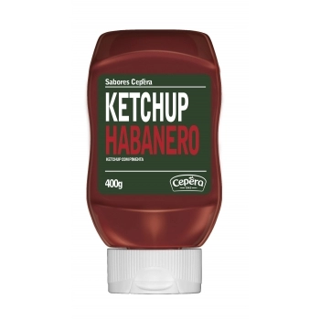 KETCHUP COM PIMENTA HABANERO SABORES CEPERA 400G CX12