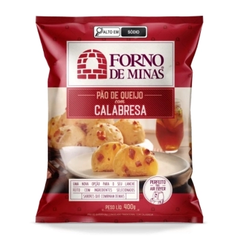 PAO DE QUEIJO CRU CONG TRADICIONAL RECHEADO CALABRESA FM 22X400G VJ