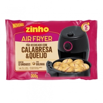 PAO RECHEADO CALABRESA AIR FRYER ZINHO 300G CX12