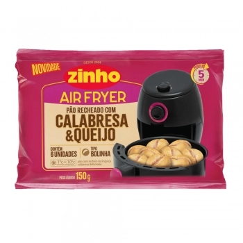 PAO RECHEADO CALABRESA AIR FRYER ZINHO 150G CX24
