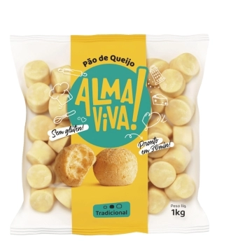PAO DE QUEIJO ALMAVIVA TRADICIONAL 1KG CX6