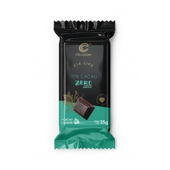 CIA LIFE 70% CACAU ZERO AÇÚCAR 12X24X25G